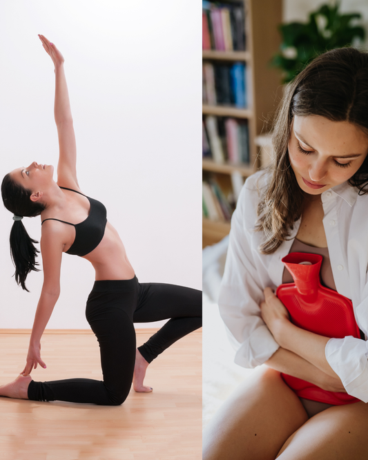 Femme pratiquant une séance de yoga dans une ambiance apaisante pour illustrer les bienfaits du yoga en cas d'endométriose.