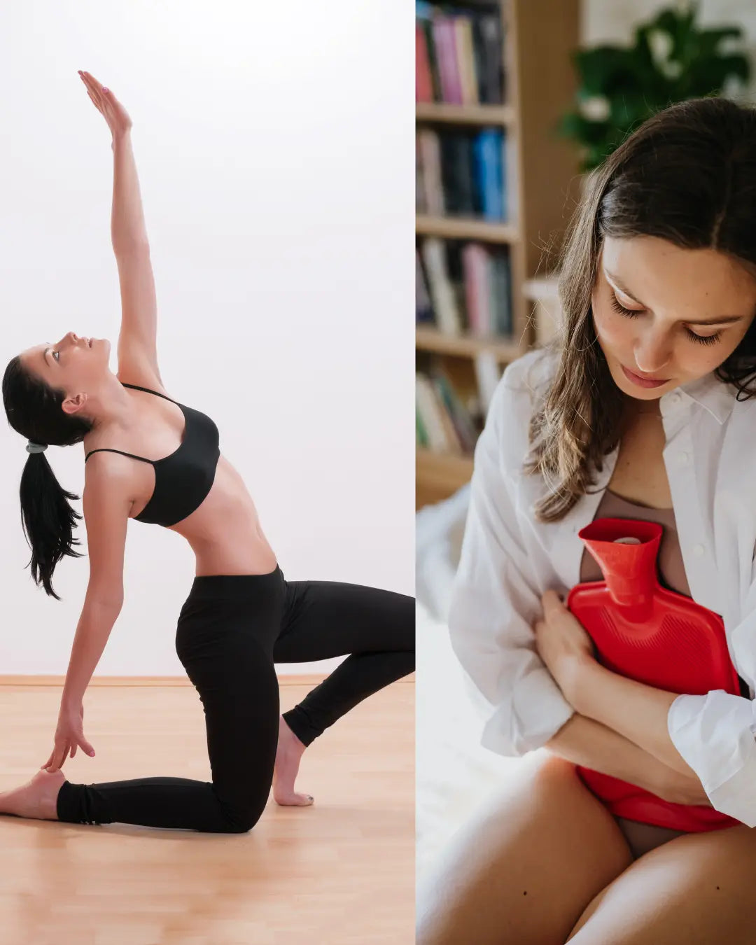 Femme pratiquant une séance de yoga dans une ambiance apaisante pour illustrer les bienfaits du yoga en cas d'endométriose.